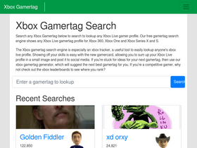 Xbox Gamertag Search - Search and lookup any xbox live gamertag, online,  free.
