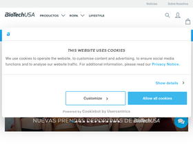 BioTechUSA Spain website screenshot