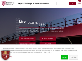 'norwich.edu' screenshot