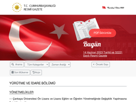 'resmigazete.gov.tr' screenshot