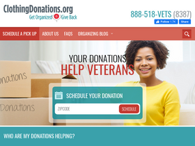 'clothingdonations.org' screenshot