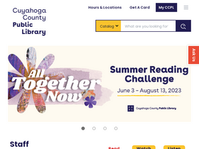 'cuyahogalibrary.org' screenshot