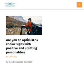 'angelnumber.co' screenshot