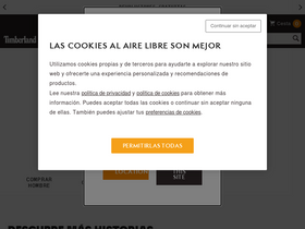 'timberland.es' screenshot
