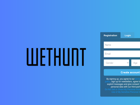 'wethunt.com' screenshot