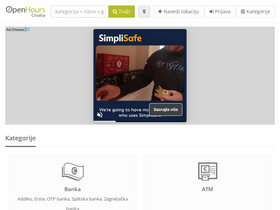 'openhours.hr' screenshot