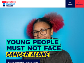 'teenagecancertrust.org' screenshot