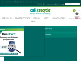 'call2recycle.org' screenshot