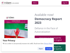 'v-dem.net' screenshot