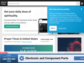 'islamicfinder.org' screenshot