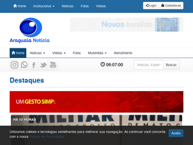 'araguaianoticia.com.br' screenshot