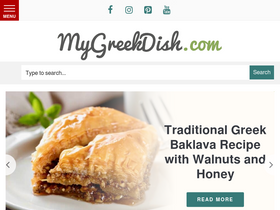 'mygreekdish.com' screenshot