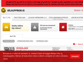 'bilauppbod.is' screenshot