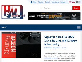 'hwcooling.net' screenshot