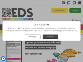 'ehlers-danlos.org' screenshot