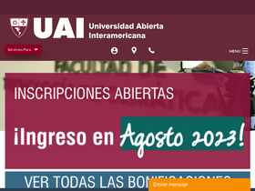 'caeau.uai.edu.ar' screenshot