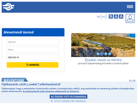 'mav-start.hu' screenshot