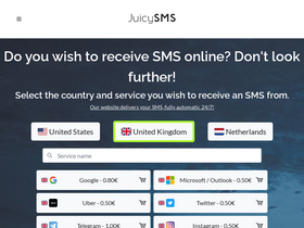 'juicysms.com' screenshot