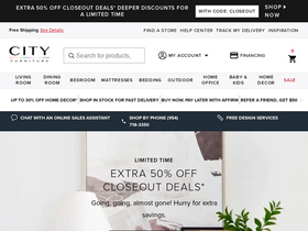 'cityfurniture.com' screenshot