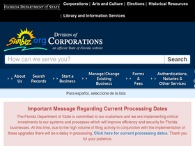 'sunbiz.org' screenshot