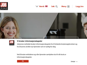 'jobzone.no' screenshot