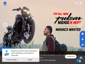 'bajajauto.com' screenshot