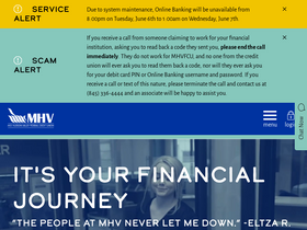 'mhvfcu.com' screenshot
