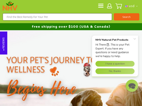 'nhvnaturalpetproducts.com' screenshot
