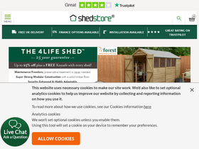 'shedstore.co.uk' screenshot