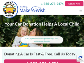 'wheelsforwishes.org' screenshot