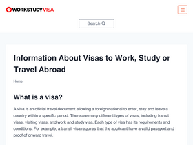 'workstudyvisa.com' screenshot