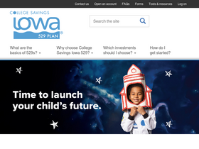 'collegesavingsiowa.com' screenshot