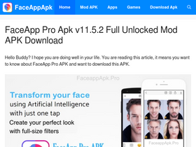 'faceappapk.pro' screenshot