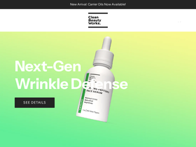 cleanbeautyworks.com homepage screenshot