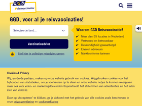 'ggdreisvaccinaties.nl' screenshot