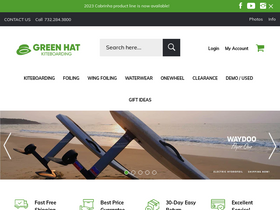 Green Hat KiteBoarding website screenshot
