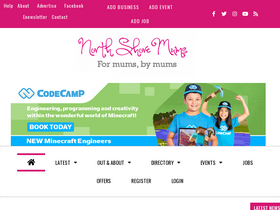 'northshoremums.com.au' screenshot