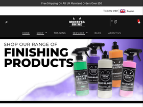 MonstershineCarCare homepage screenshot