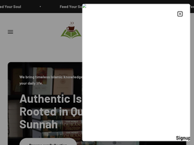 The Islamic book cafe homepage screenshot