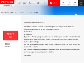'verbier4vallees.ch' screenshot