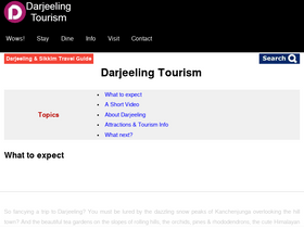 'darjeeling-tourism.com' screenshot