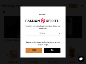 'passionspirits.com' screenshot