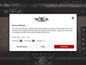 'wacken.com' screenshot
