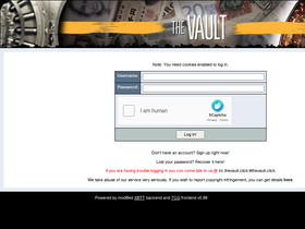 'thevault.click' screenshot