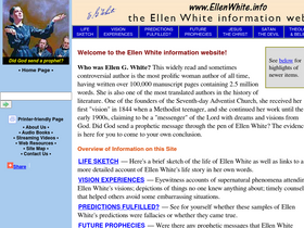 'ellenwhite.info' screenshot