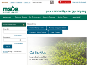 'mge.com' screenshot