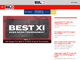 'uslleaguetwo.com' screenshot