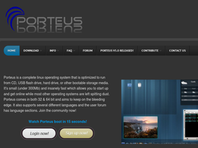 'porteus.org' screenshot