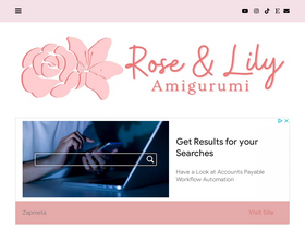 'roseandlilyamigurumi.com' screenshot