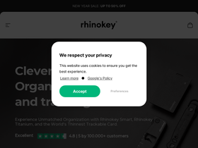 Rhinokey homepage screenshot